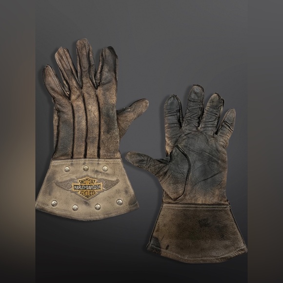 ⚡️HARLEY-DAVIDSON⚡️ Vintage Leather/Studded Guantlet Motorcycle Gloves - Picture 10 of 14